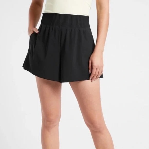 Athleta Pants - ATHLETA - Cosmic Flutter Black Shorts - L